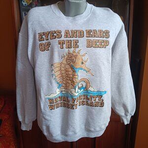 Vintage Jerzees XL Sweatshirt Naval Facility Whidbey Island 1990's Jerzees USA